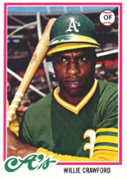 1978 Topps Baseball Cards      507     Willie Crawford